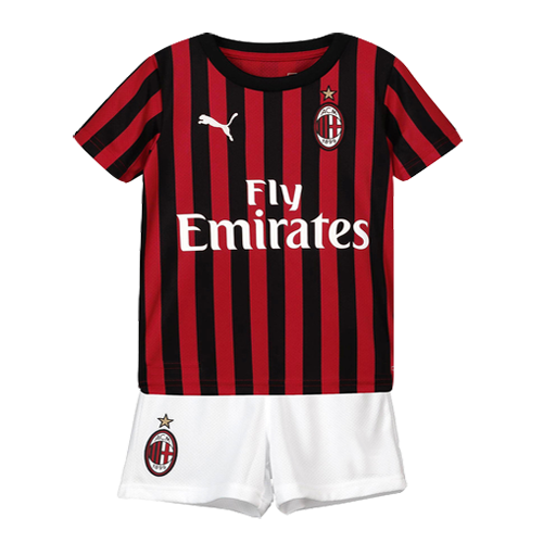 Kid's AC Milan Home Soccer Jersey Kit(Jersey+Shorts) 2019/20 Top Soccer Jerseys Store