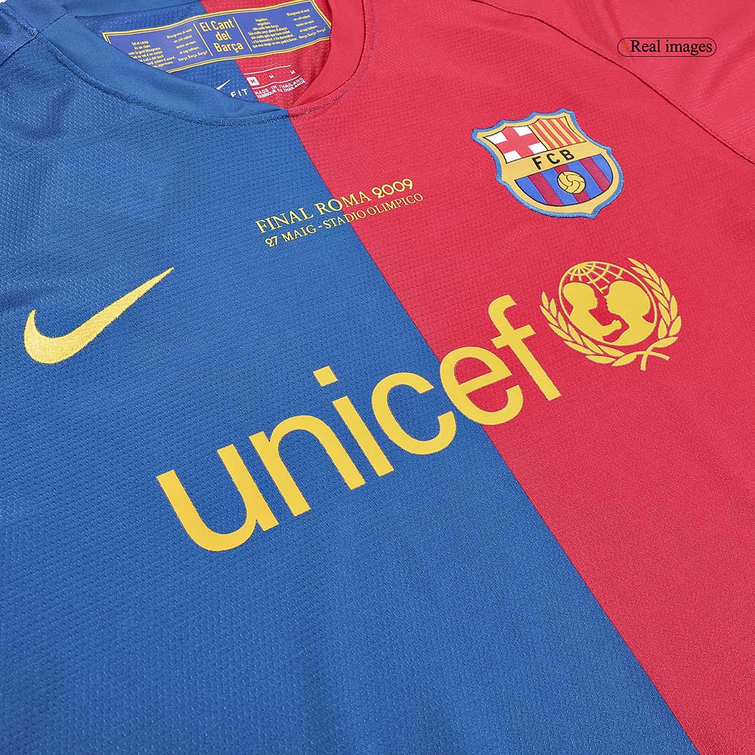 Retro ETO'O #9 2008/09 Barcelona Home Long Sleeve Soccer Jersey- UCL Final Top Soccer Jerseys Store