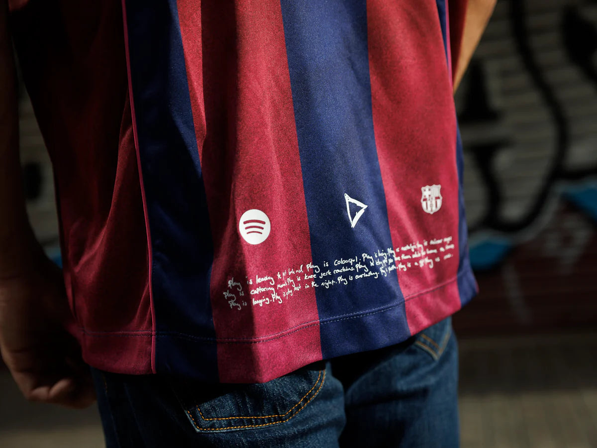 Retro Ed Sheeran x Spotify x FC Barcelona Home Play Jersey 2004/05