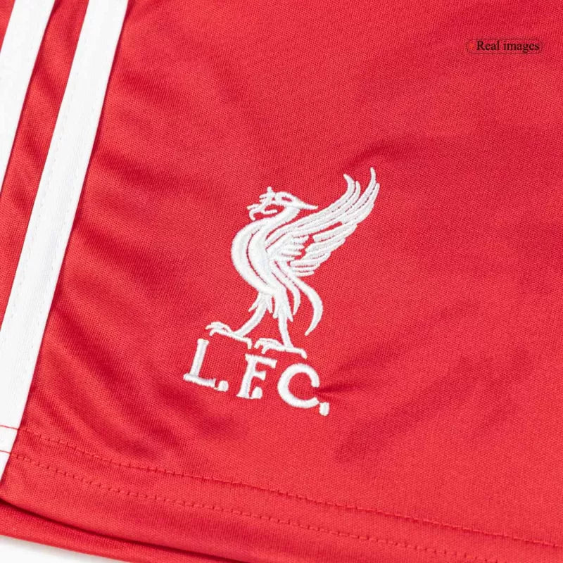 Kids Liverpool Home Soccer Jerseys Kit 2025/26 (Jersey+Shorts)
