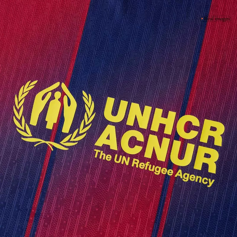 Player Version Barcelona Lewandowski #9 Home 2025/26 Soccer Jersey - UCL - Slim Fit