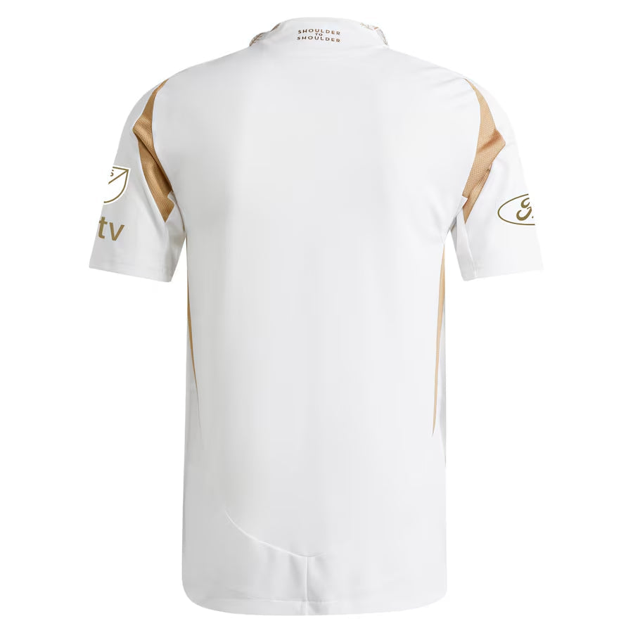 Player Version Men's LAFC White 2025 Away- Slim Fit topsoccerjerseys.com
