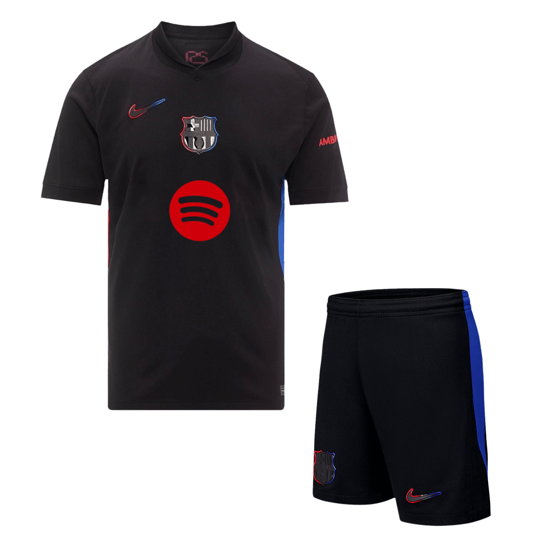 Barcelona Away  Soccer Jersey Kit(Jersey+Shorts) 2024/25 - Spotify Logo Without Text Top Soccer Jerseys Store