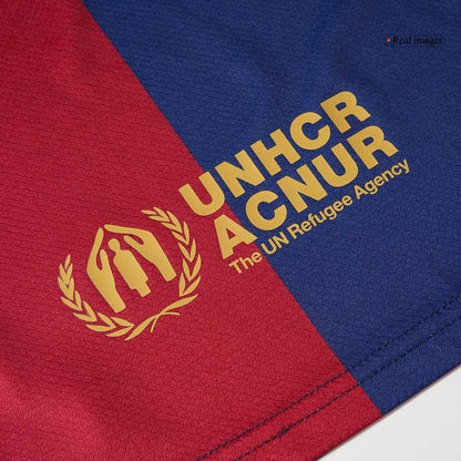 Kid's Barcelona Home  Soccer Jersey Kit(Jersey+Shorts) 2024/25 - COLDPLAY Top Soccer Jerseys Store