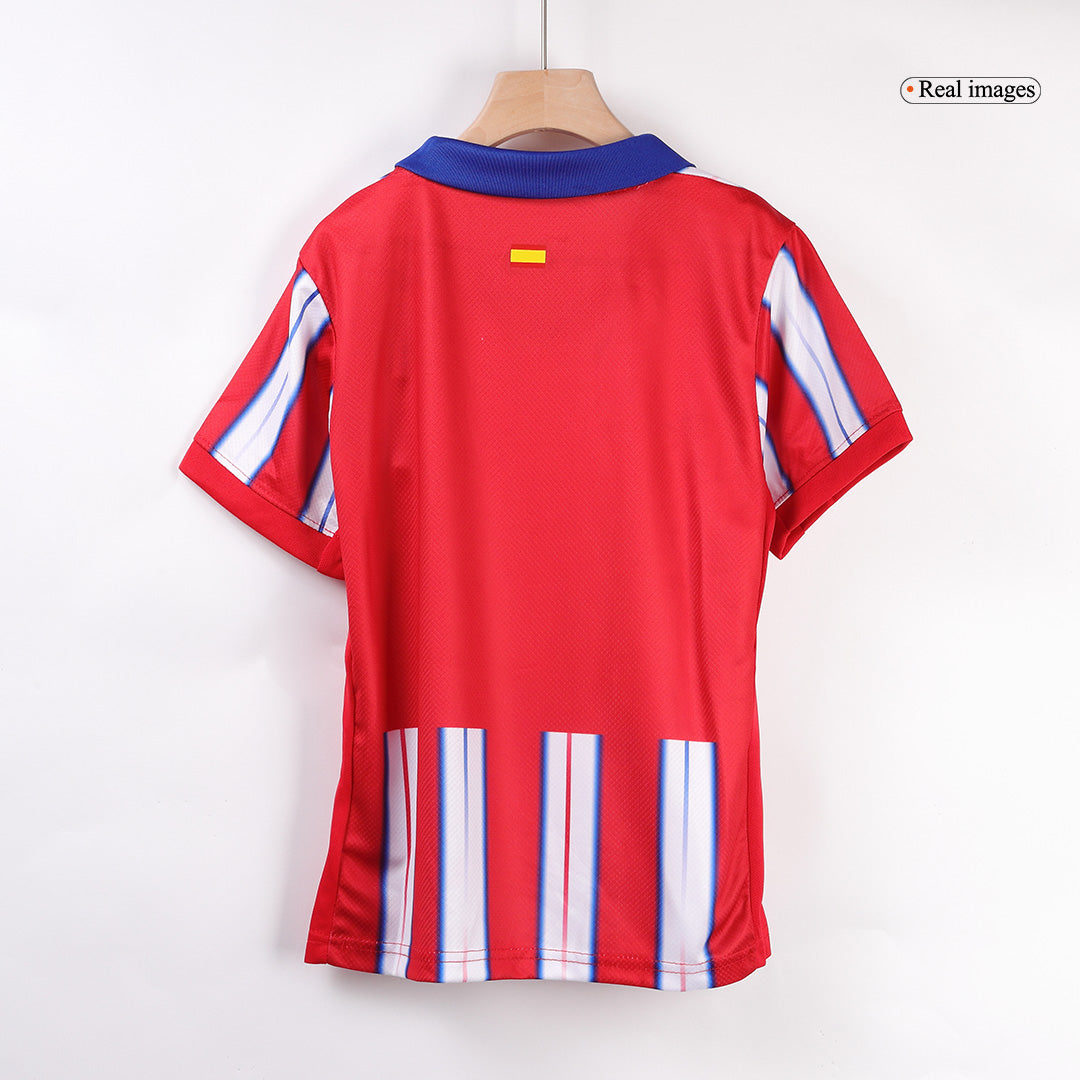 Kid's Atletico Madrid Home  Soccer Jersey Kit(Jersey+Shorts) 2024/25 Top Soccer Jerseys Store