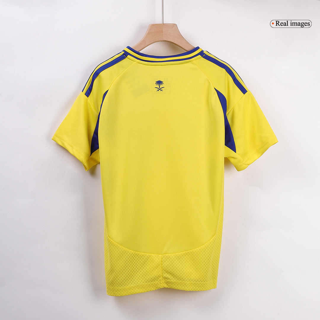 Kid's Al Nassr Home  Soccer Jersey Kit(Jersey+Shorts) 2024/25 Top Soccer Jerseys Store