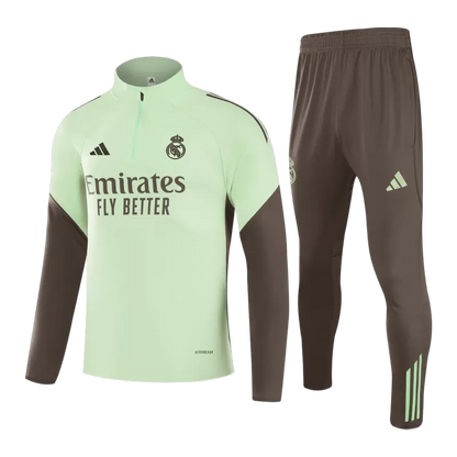 Real Madrid 1/4 Zip Tracksuit Kit (Jacket+Pants) 2025/26 - Green