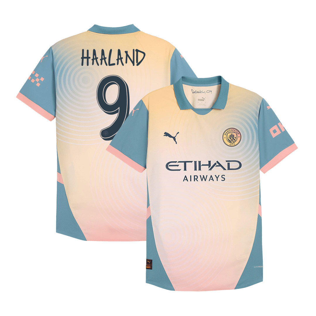 Player Version HAALAND #9 Manchester City Fourth Away  Soccer Jersey 2024/25- Definitely City (UCL) Top Soccer Jerseys Store