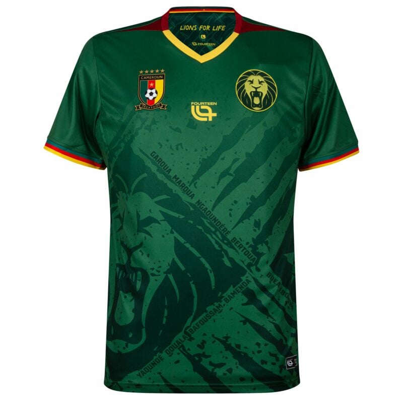 14Fourteen Cameroon Home Soccer Jersey 2025/26 topsoccerjerseys.com