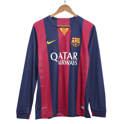 Retro NEYMAR JR #11 2014/15 Barcelona Home Long Sleeve  Soccer Jersey Top Soccer Jerseys Store