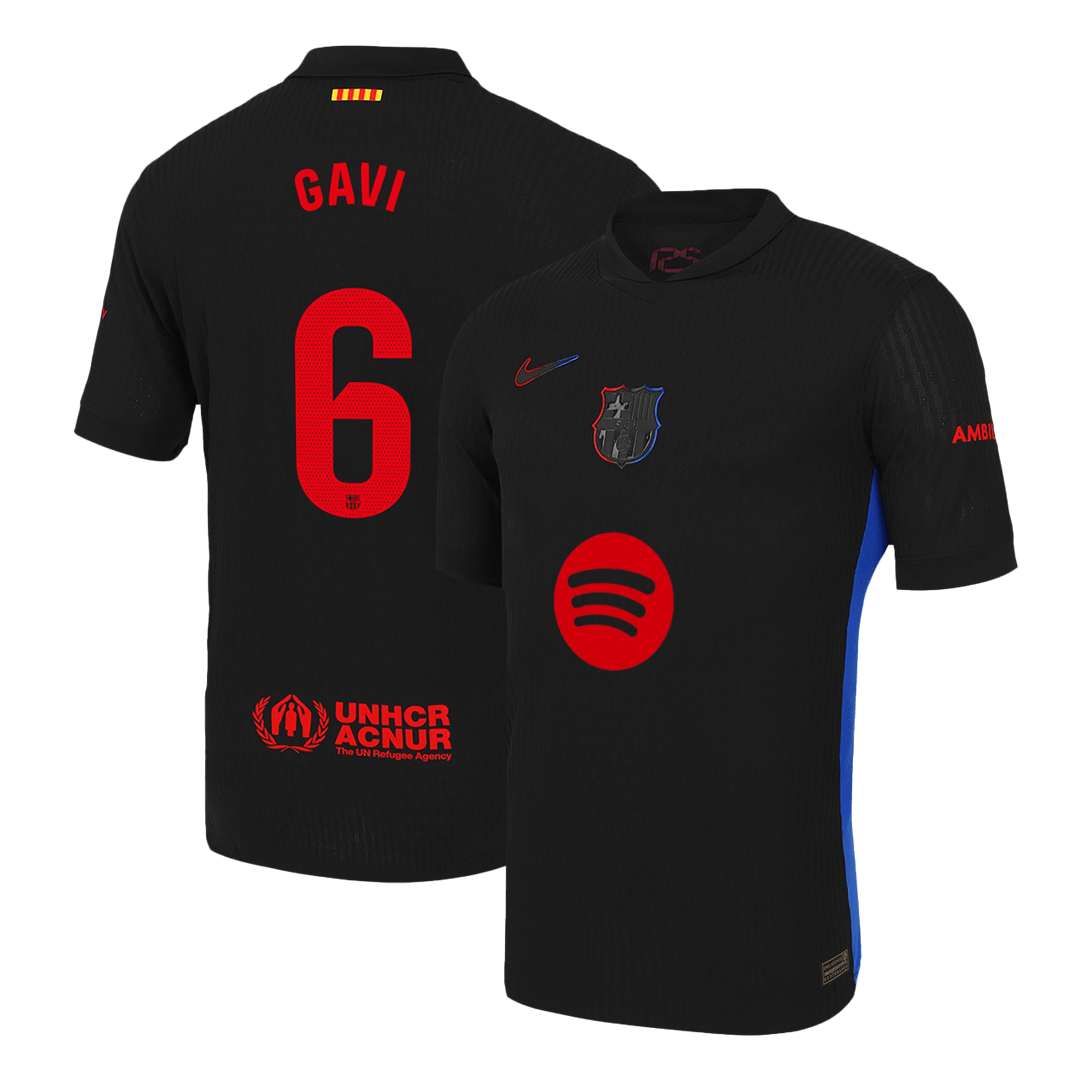 Player Version GAVI #6 Barcelona Away  Soccer Jersey 2024/25 - Spotify Logo Without Text Top Soccer Jerseys Store