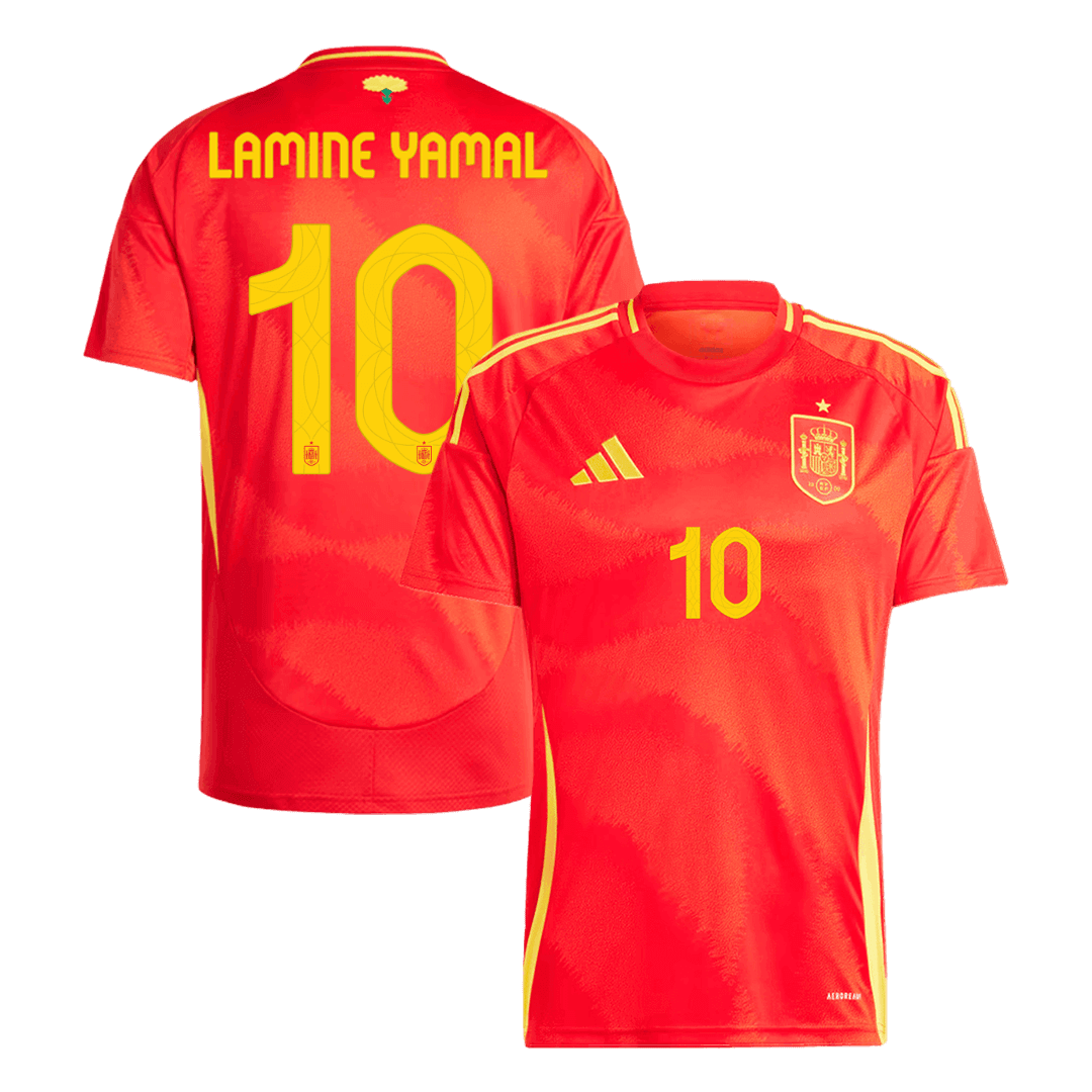 LAMINE YAMAL #10 Spain Home  Soccer Jersey Euro 2024 Top Soccer Jerseys Store
