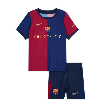 Kid's Barcelona Home  Soccer Jersey Kit(Jersey+Shorts) 2024/25 - COLDPLAY Top Soccer Jerseys Store