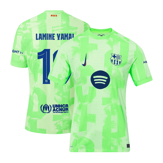 Player Version LAMINE YAMAL #19 Barcelona Third Away  Soccer Jersey 2024/25- UCL?Spotify Logo Without Text? Top Soccer Jerseys Store
