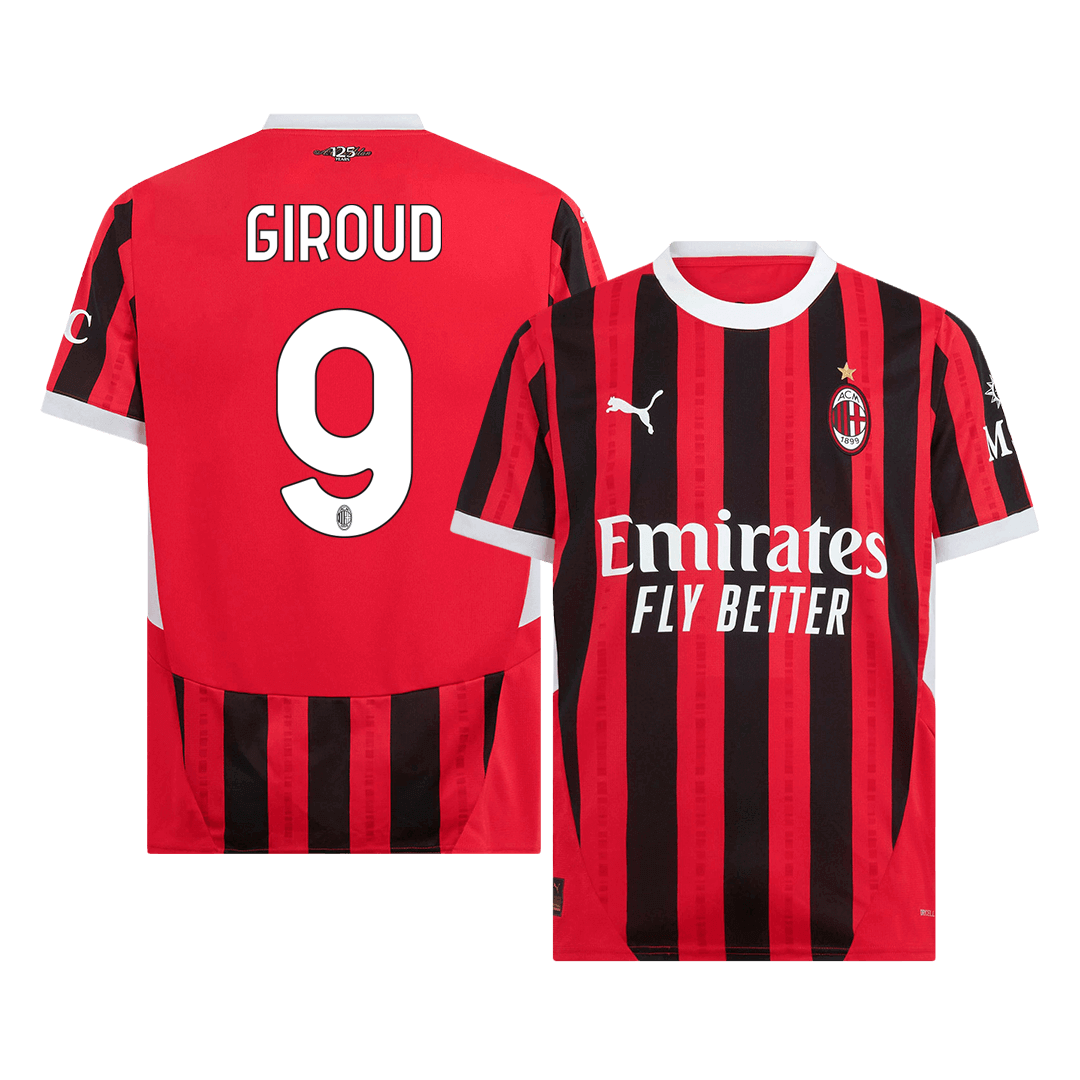 GIROUD #9 AC Milan Home  Soccer Jersey 2024/25 Top Soccer Jerseys Store