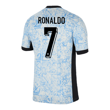 Men's Portugal RONALDO #7 Away Soccer Jersey Euro 2024 Go Game Wear