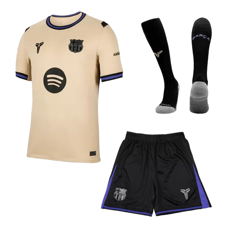 Barcelona Away Soccer Jersey Kit(Jersey+Shorts+Socks) 2025/26