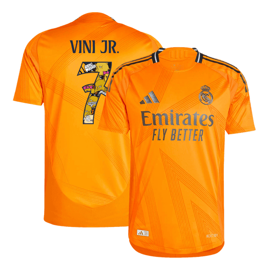 Player Version VINI JR. #7 Real Madrid Away  Soccer Jersey 2024/25 - Bear Champ Font Top Soccer Jerseys Store