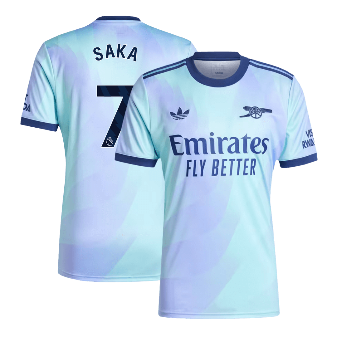 SAKA #7 Arsenal Third Away  Soccer Jersey 2024/25 Top Soccer Jerseys Store