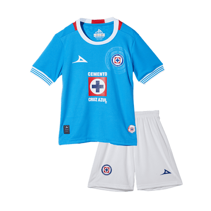 Kid's Cruz Azul Home  Soccer Jersey Kit(Jersey+Shorts) 2024/25 Top Soccer Jerseys Store