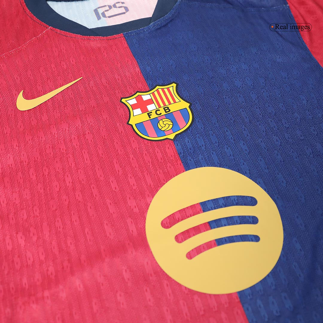 Player Version Barcelona Home  Soccer Jersey 2024/25 - 125th Anniversary(Spotify Logo Without Text) Top Soccer Jerseys Store