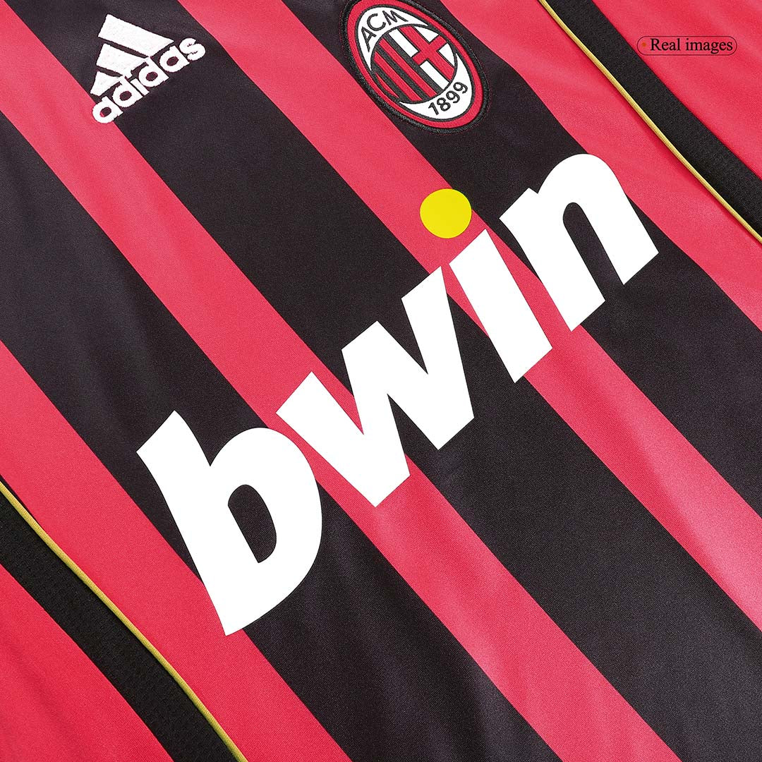 Retro KAKA' #22 2006/07 AC Milan Home Long Sleeve  Soccer Jersey Top Soccer Jerseys Store