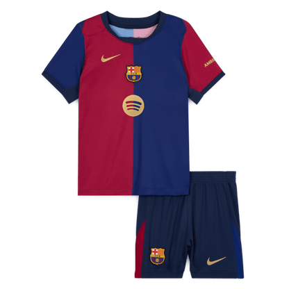 Kid's Barcelona Home  Soccer Jersey Kit(Jersey+Shorts) 2024/25-Spotify Logo Without Text Top Soccer Jerseys Store