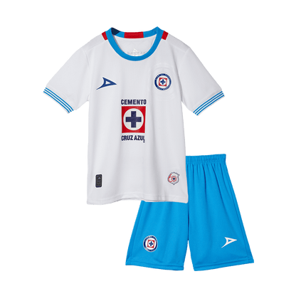 Kid's Cruz Azul Away  Soccer Jersey Kit(Jersey+Shorts) 2024/25 Top Soccer Jerseys Store
