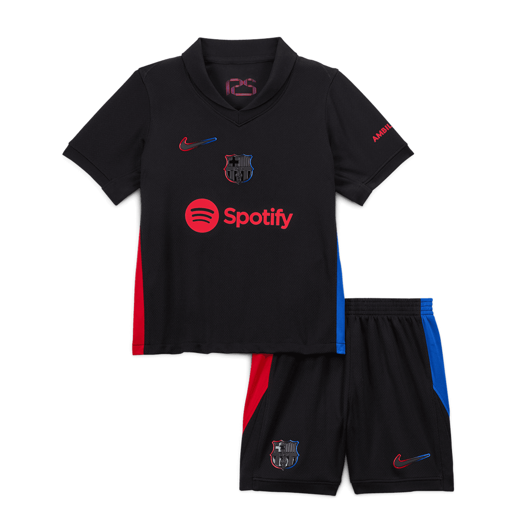 Kid's Barcelona Away  Soccer Jersey Kit(Jersey+Shorts) 2024/25 Top Soccer Jerseys Store