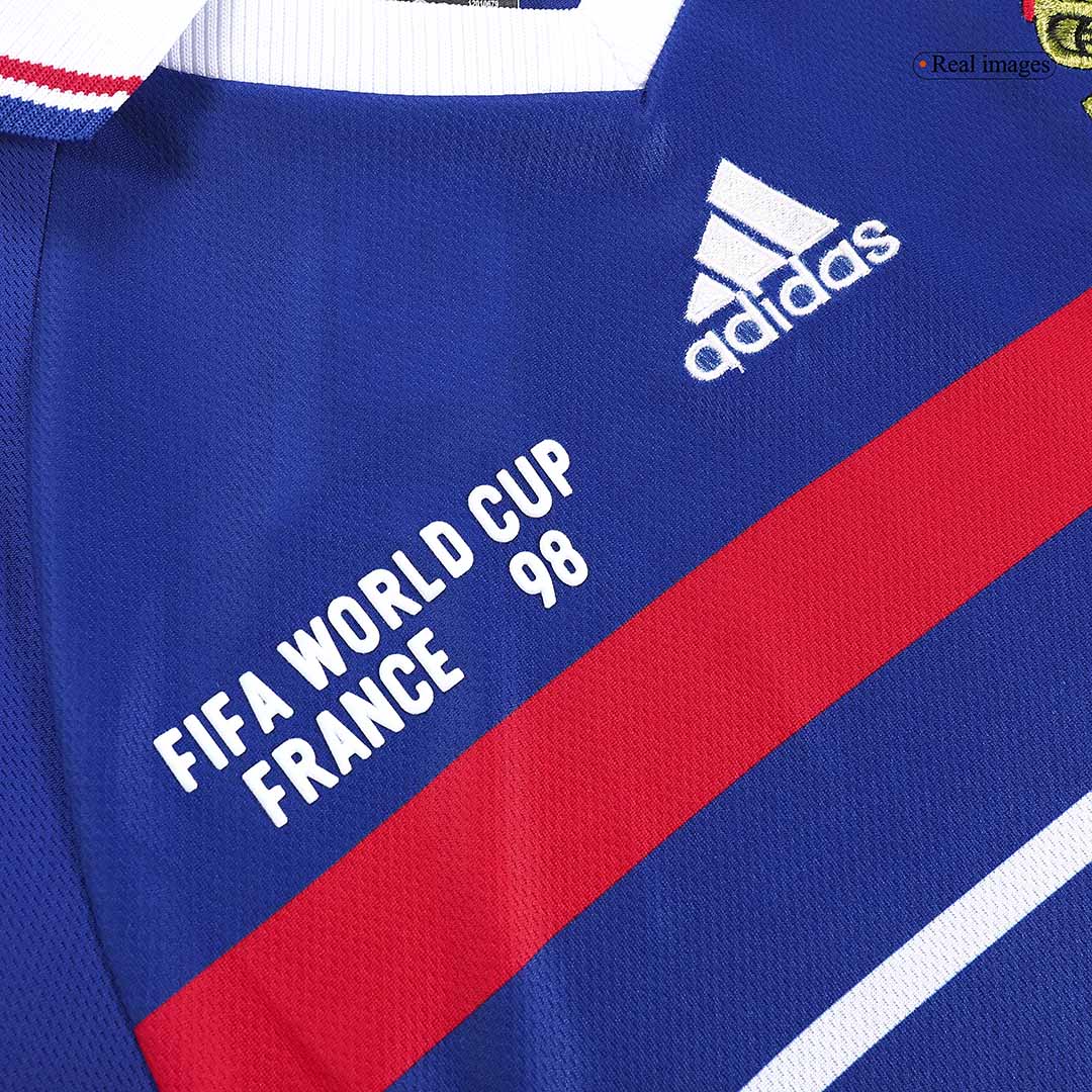 Retro ZIDANE #10 1998 France Home  Soccer Jersey Top Soccer Jerseys Store