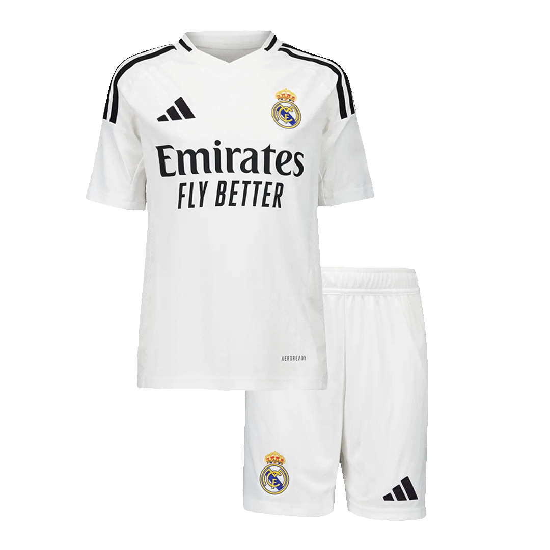 Kid's Real Madrid Home Soccer Jersey Kit(Jersey+Shorts) 2024/25 Top Soccer Jerseys Store
