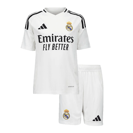 Kid's Real Madrid Home Soccer Jersey Kit(Jersey+Shorts) 2024/25 Top Soccer Jerseys Store