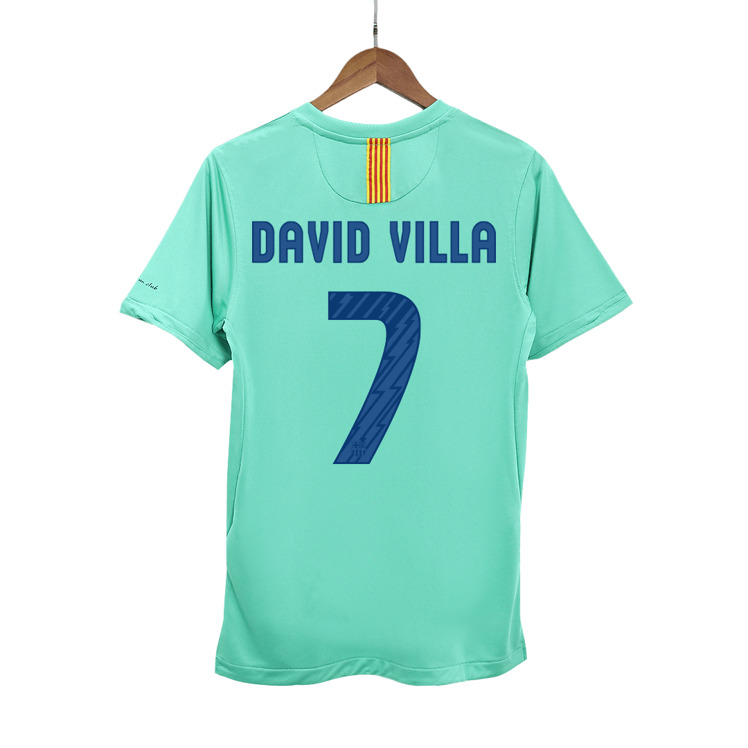 Retro DAVID VILLA #7 2010/11 Barcelona Away  Soccer Jersey Top Soccer Jerseys Store