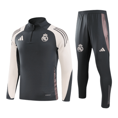 Kid's Real Madrid Zipper Sweatshirt Kit(Top+Pants) 2024/25 Top Soccer Jerseys Store