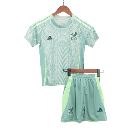 Kid's Mexico Away Jerseys Kit(Jersey+Shorts) Copa América 2024 Top Soccer Jerseys Store