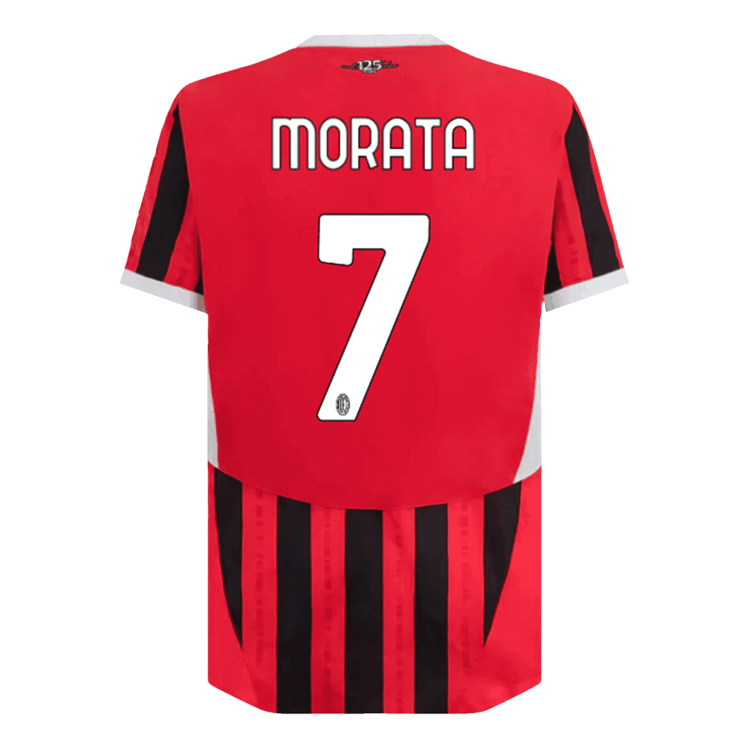 Player Version MORATA #7 AC Milan Home  Soccer Jersey 2024/25 Top Soccer Jerseys Store