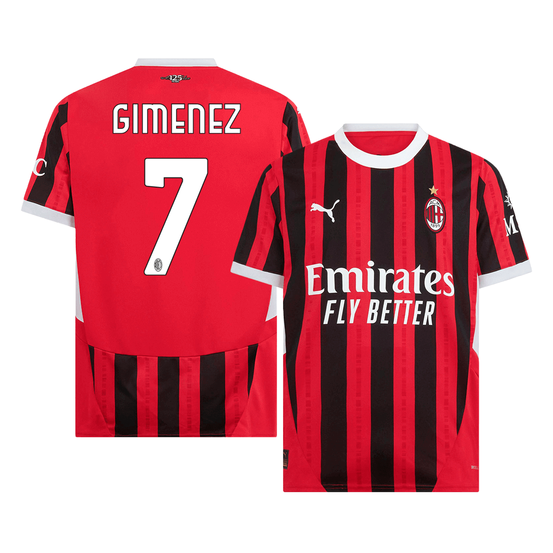 GIMENEZ #7 AC Milan Home  Soccer Jersey 2024/25 Top Soccer Jerseys Store