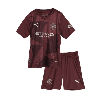 Kid's Manchester City Third Away  Soccer Jersey Kit(Jersey+Shorts) 2024/25 Top Soccer Jerseys Store