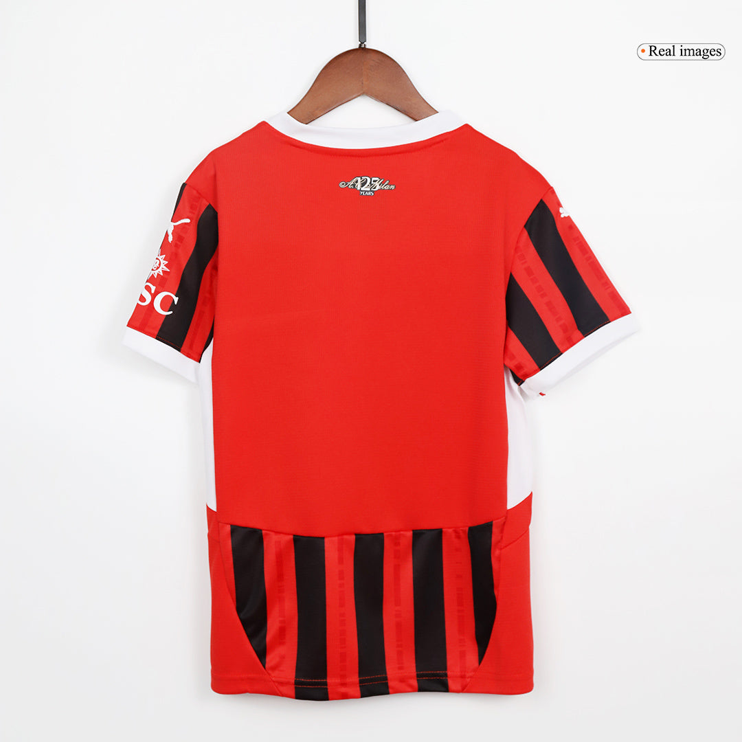 Kid's AC Milan Home  Soccer Jersey Kit(Jersey+Shorts) 2024/25 Top Soccer Jerseys Store