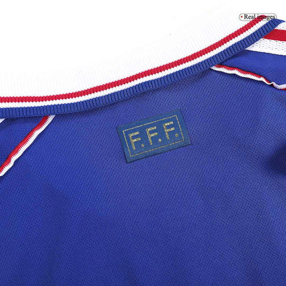 Retro ZIDANE #10 1998 France Home  Soccer Jersey Top Soccer Jerseys Store