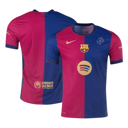 Player Version Barcelona Home  Soccer Jersey 2024/25 - 125th Anniversary(Spotify Logo Without Text) Top Soccer Jerseys Store