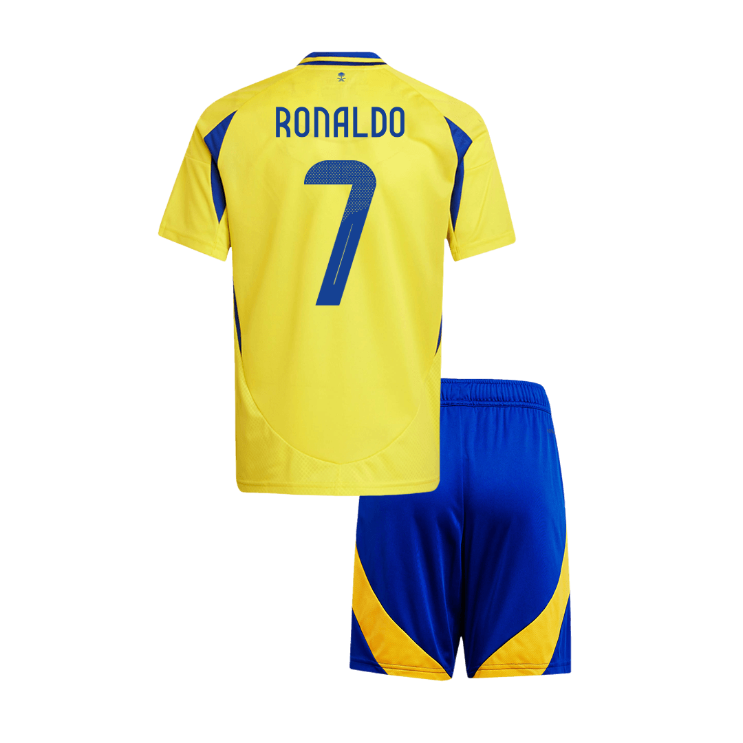 Kid's RONALDO #7 Al Nassr Home  Soccer Jersey Kit(Jersey+Shorts) 2024/25 - ACL Top Soccer Jerseys Store