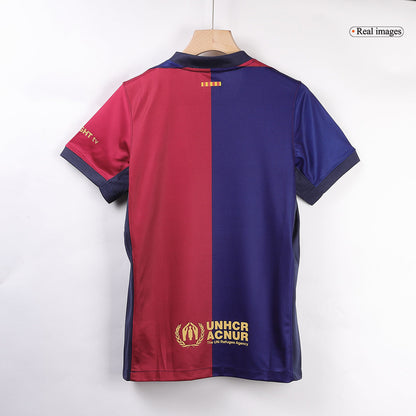 LEWANDOWSKI #9 Barcelona Home  Soccer Jersey 2024/25- Spotify Logo Without Text Top Soccer Jerseys Store