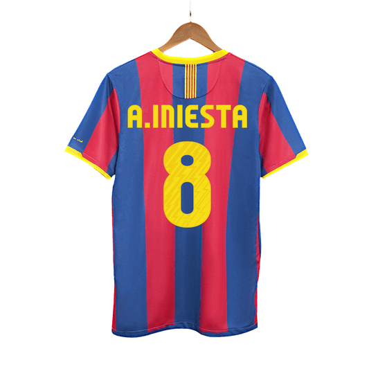 Retro A.INIESTA #8 2010/11 Barcelona Home  Soccer Jersey Top Soccer Jerseys Store
