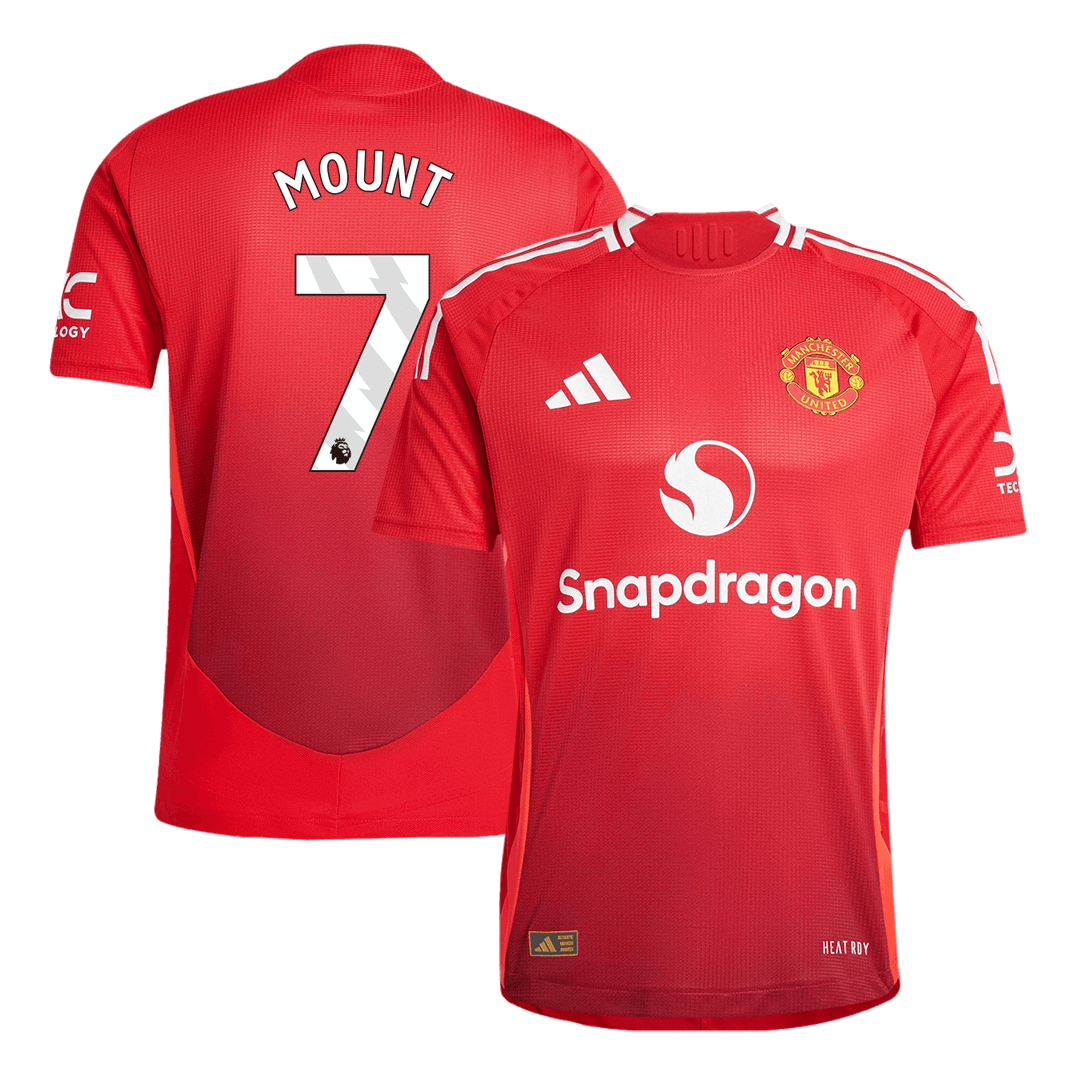 Player Version MOUNT #7 Manchester United Home  Soccer Jersey 2024/25 Top Soccer Jerseys Store
