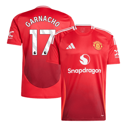 GARNACHO #17 Manchester United Home  Soccer Jersey 2024/25 Top Soccer Jerseys Store