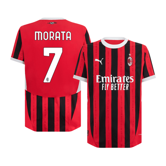 Player Version MORATA #7 AC Milan Home  Soccer Jersey 2024/25 Top Soccer Jerseys Store