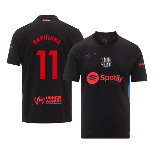 RAPHINHA #11 Barcelona Away  Soccer Jersey 2024/25 Top Soccer Jerseys Store