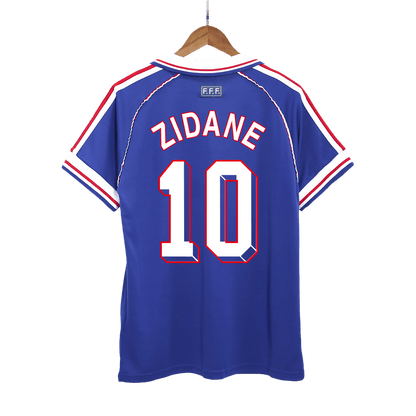 Retro ZIDANE #10 1998 France Home  Soccer Jersey Top Soccer Jerseys Store