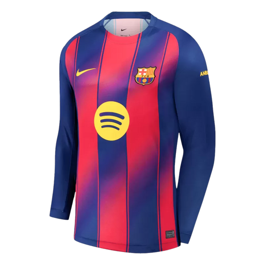 Barcelona Home Long Sleeve Soccer Jersey 2025/26
